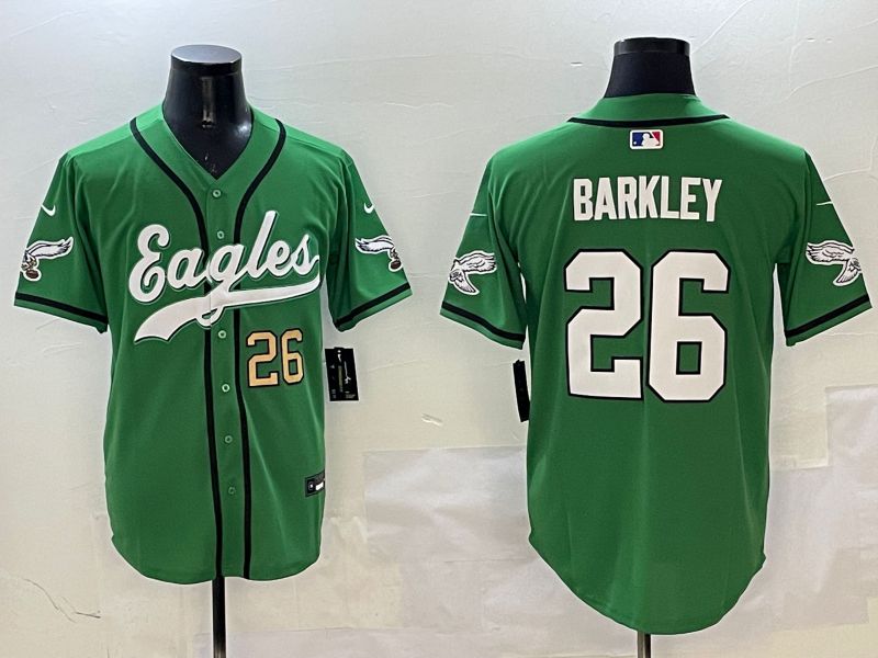 Men Philadelphia Eagles #26 Barkley Green three generations Jointly Name 2025 Nike Limited NFL Jersey style 13->philadelphia eagles->NFL Jersey